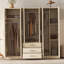 Armoire de chambre 6 portes grise