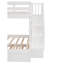 Lit superposé double à escalier avec lit gigogne simple, rangement et barrière de sécurité pour chambre à coucher, dortoir-385904764