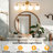 Romale Dimmable Bathroom Vanity Light with 5.9in Milk Opal Glass Globe Shade-481634254-473160373