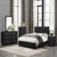 Commode de conception contemporaine 1 pièce 6 pièces 6 tiroirs en similicuir revêtu de contreplaqué noir
