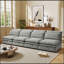 Canapé modulaire à deux couches, librement combinable, 4 places avec rangement, comprenant 4 coussins moelleux, parfait pour les salons, les bureaux et les appartements-1600133652