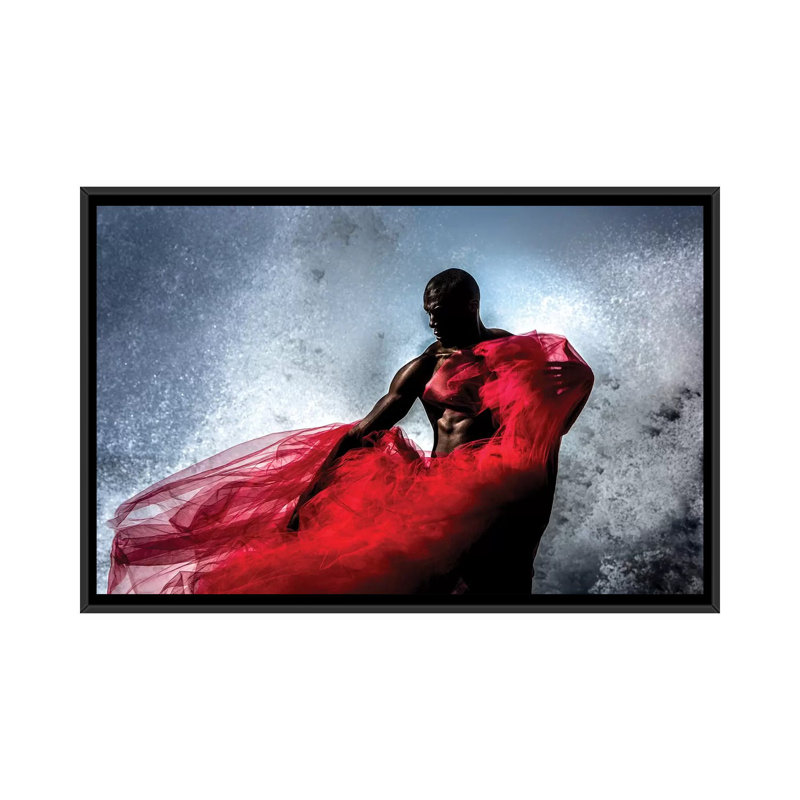 «Fire and Water», impression sur toile, H 18 po x l 26 po x P 1,5 po, Toile avec cadre noir, Pas de tapis