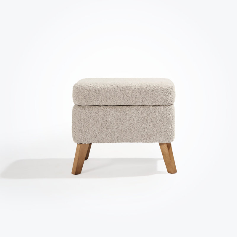 Harper Wingback Rocking Chair & Footstool – Teddy, Mushroom