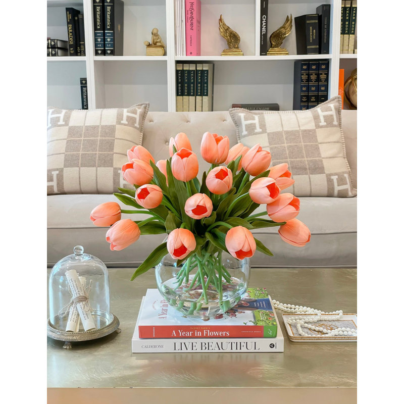 Tulipe dans un vase, Orangé