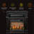 32" Brown Electric Fireplace with Mantel, LED Log Flame, Shelf & Remote Control