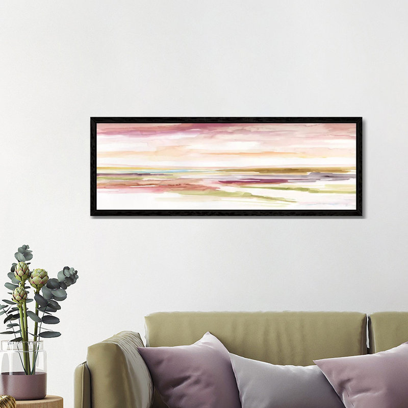 Spectrum Sunset I by Nan - Panoramic Print on Canvas, 121.92 cm H x 40.64 cm W, Black Framed