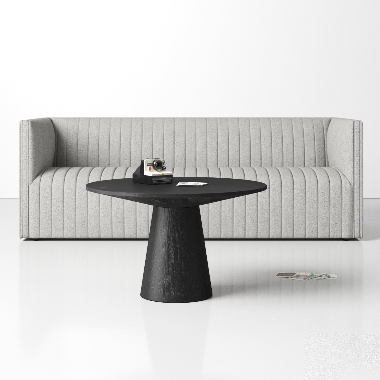 Astraea Single Coffee Table, 17.5" H x 29" L x 29" W, Black