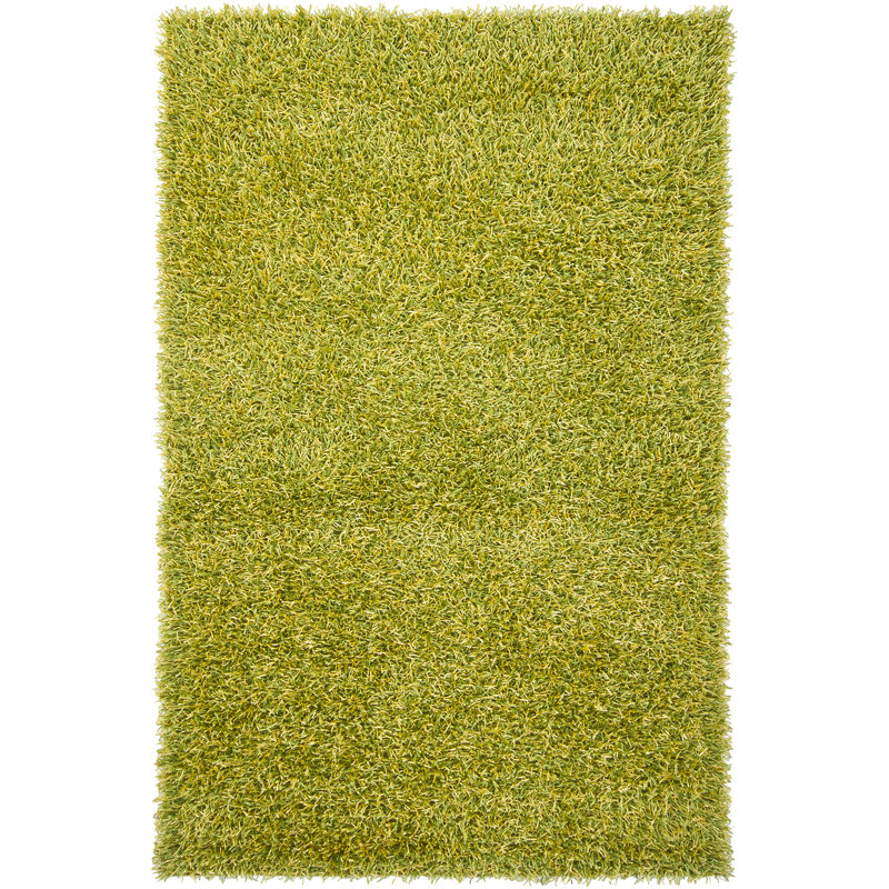 Tapis contemporain tissé à la main Everly Quinn Fanetta - vert / jaune, Rectangle 7 pi 9 po x 10 pi 6 po