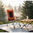 5-Position Adjustable Reclining Camping Chair, Side Pocket & Carry Bag, Heavy Duty , Portable Outdoor Chair for Beach, Camping, Patio, Orange-129597257