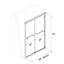 Porte de douche coulissante double en verre trempé l 48 po x H 76 po