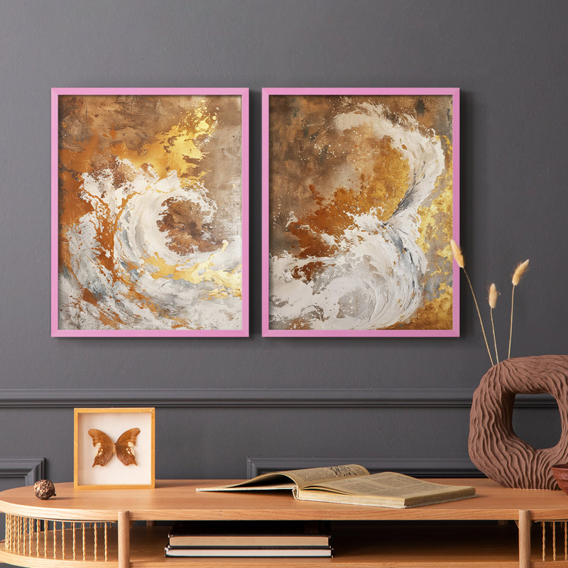 ABSTRACT Series CDxxxi-1, reproduction encadrée de qualité supérieure - prête à être accrochée - aucun clou requis - aucun clou requis