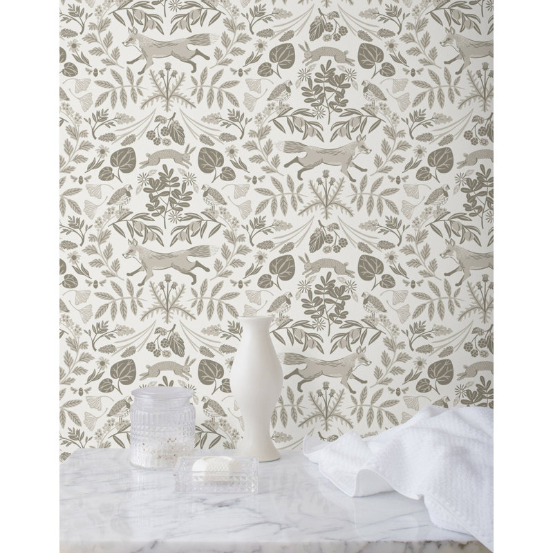 Piedmont Wallpaper | Peel and stick / P&S Roll - 27" x 18', Taupe