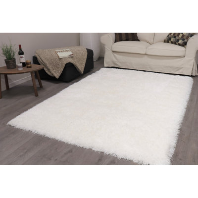 Solid Colour Shag Area Rug Set