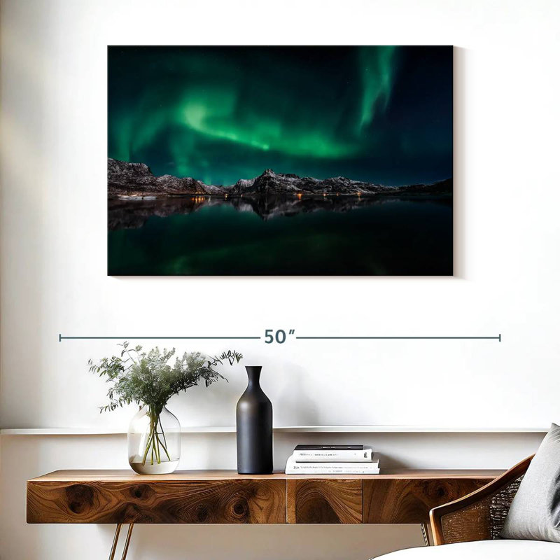 Alvord Lofoten Aurora Reflection, H 26 po x l 39 po