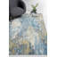 Tapis de couloir moderne bleu et abstrait-414707348