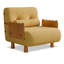 Coussin convertible 31,5 po en velours côtelé jaune