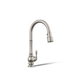Artifacts® Touchless and Voice-Activated Pull Down Kitchen Sink Faucet with Three-Function Sprayhead