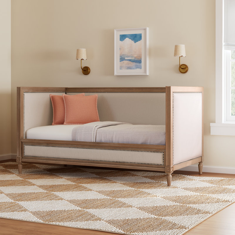 Daybed, Cream/Salvage Oak