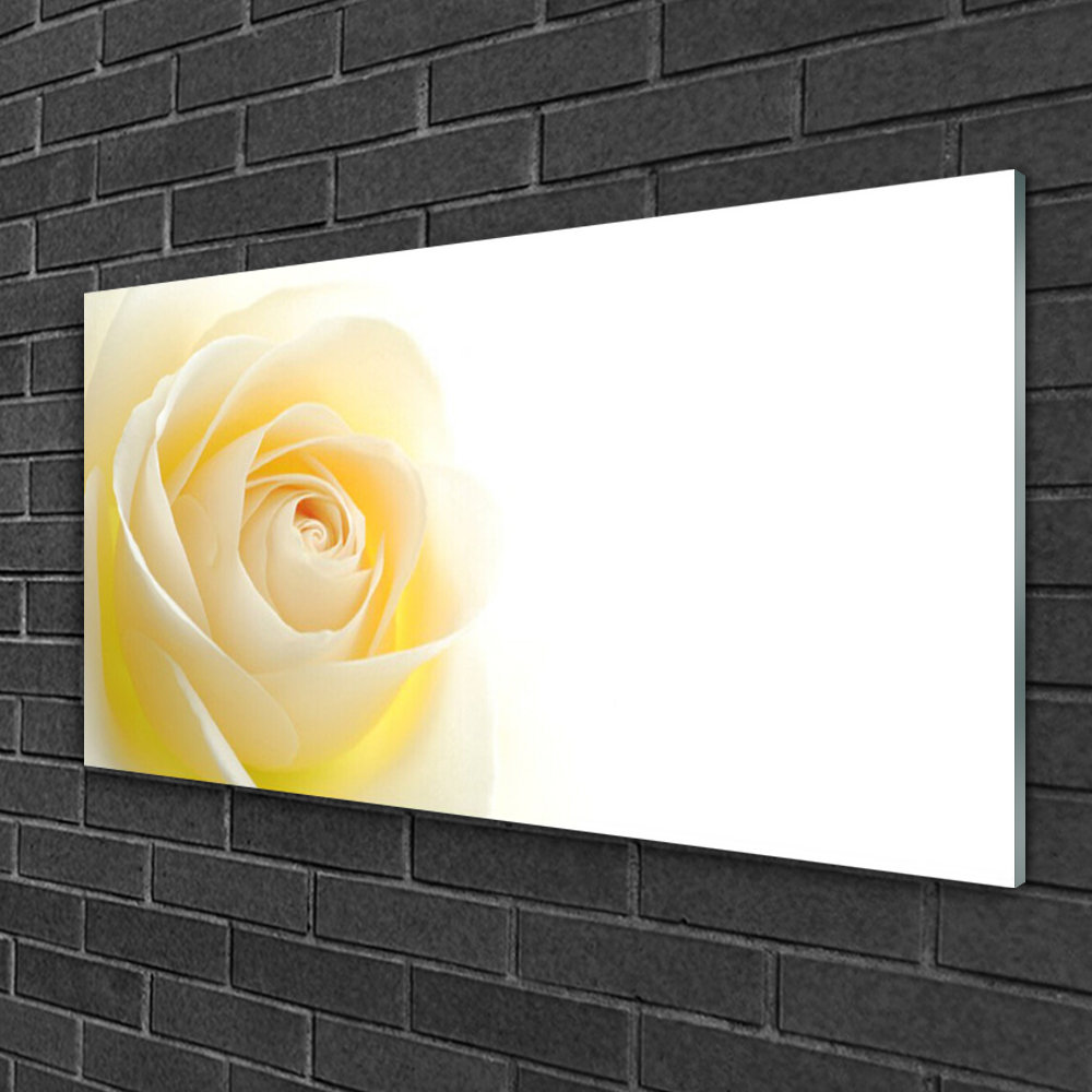 Glasbild Rose Floral