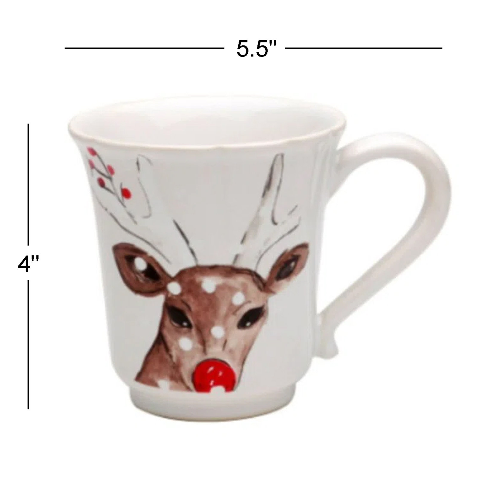 Deer Friends Handmade Stoneware Coffee Mug