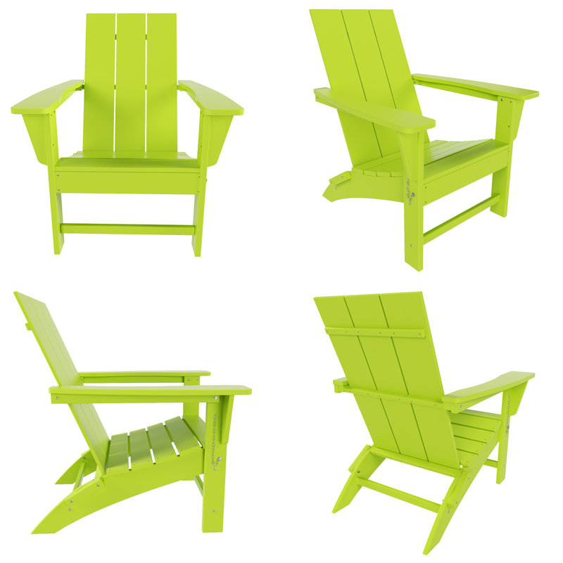 Joubert Foldable Outdoor Adirondack Set, Lime