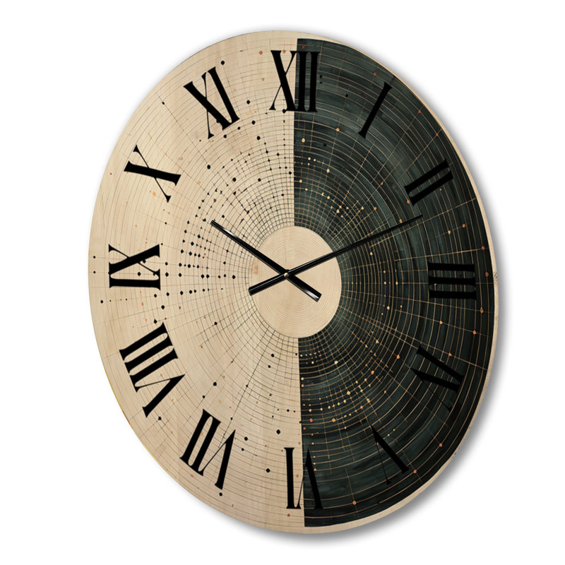 Horloge murale en bois massif Minodor, Petit