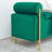 Upholstered Velvet Storage Bench With Cylindrical Arms And Iron Legs