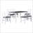 6-Piece Wood Dining Table Set Kitchen Table Set With Upholstered Bench And 4 Dining Chairs, Farmhouse Style,Gray+White
