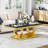 3 - Piece Faux Marble Top Living Room Table Set-110985303-110985304