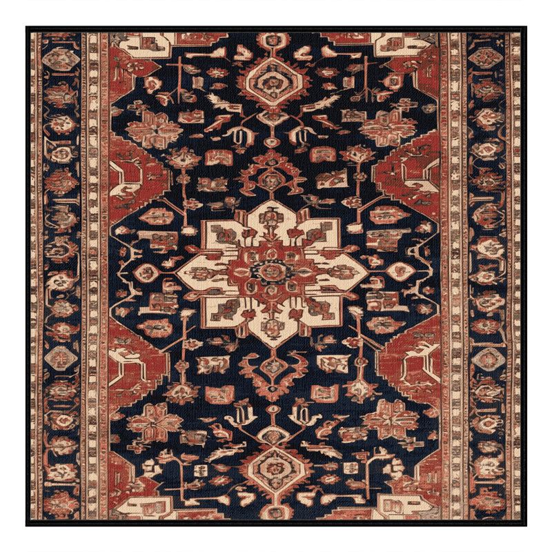 Tapis brun lavable à la machine, Carré 5 pi