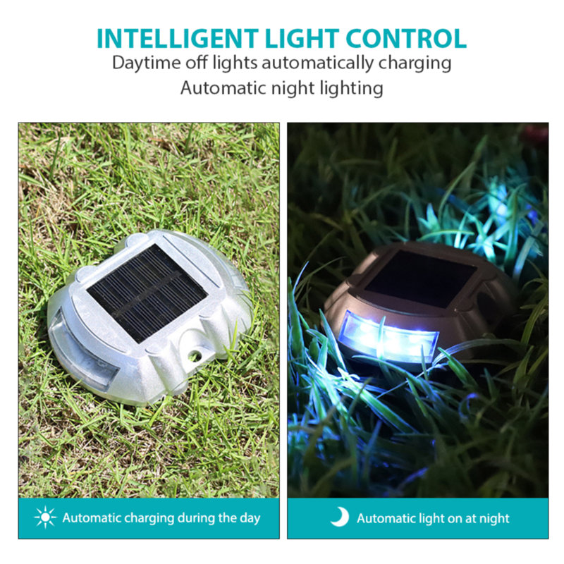Solar Powered Path Lights Road Stud Lights, Jaune