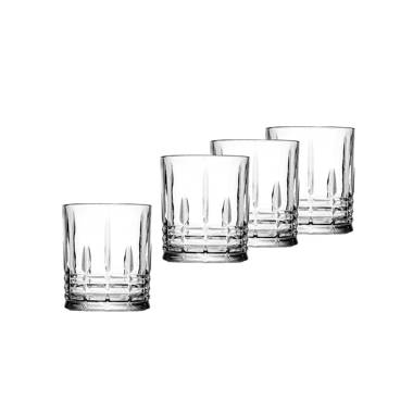 Lorren Home Trends Tall 12 Ounce Drinking Glass-Textured Cut Glass, Set of 6