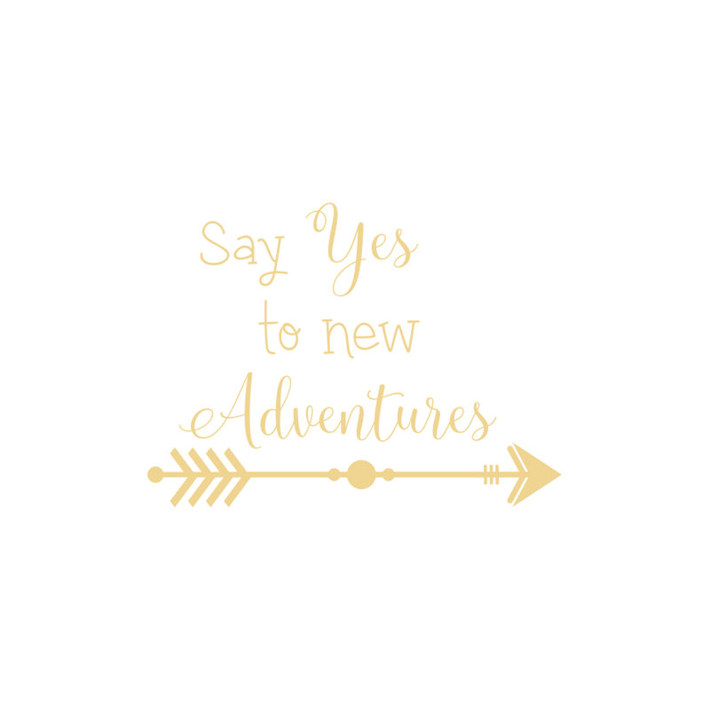 Décalcomanie murale « say yes to new aventures », Crème