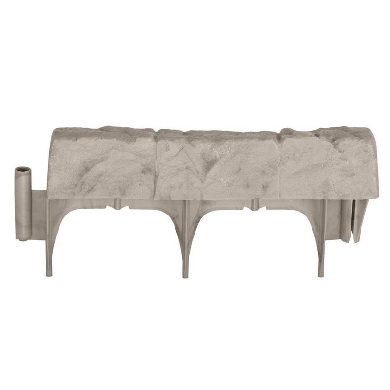 Suncast 1.75'' H x 5.75'' W Gray Resin Lawn Edging (Set of 30)