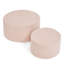 Ensemble de 2 poufs cylindriques roses, rembourrés de mousse, tabourets de salon portatifs modernes-409371184