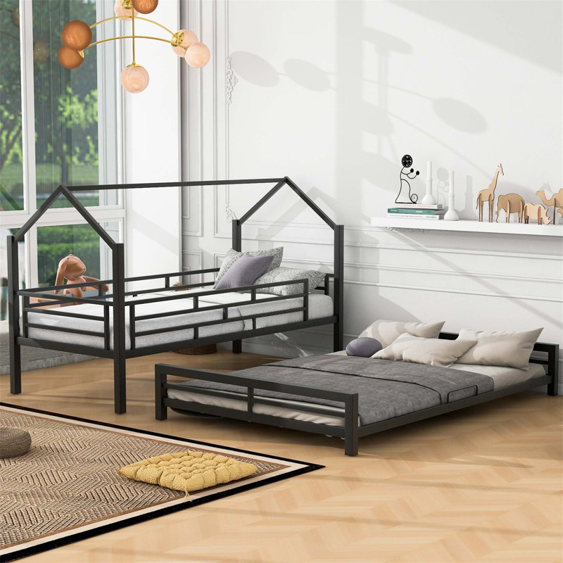 Structure de lit moderne avec tête de lit pour la chambre à coucher, offrant polyvalence, sécurité, confort et facilité d'assemblage