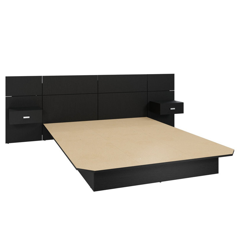 Plateforme de chambre Katsuki, Grand lit, Noir Karisma