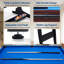 Table de billard pliable de 53 po, table de billard autoportante avec rangement pour queues de billard, conception verticale peu encombrante, cadre robuste pour les salles de jeux, les salons et les appartements-126323861-126323860