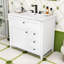 Meuble-lavabo autoportant moderne avec lavabo en céramique durable, tablette réglable et rangement spacieux-1698497719