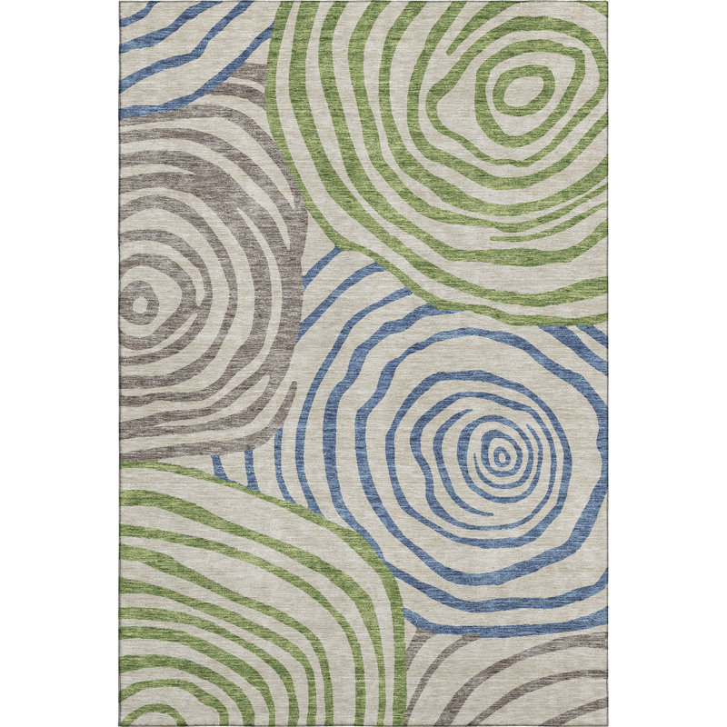 Premium Machine Washable Prisco Beige Rug, Rectangle 3' x 5'