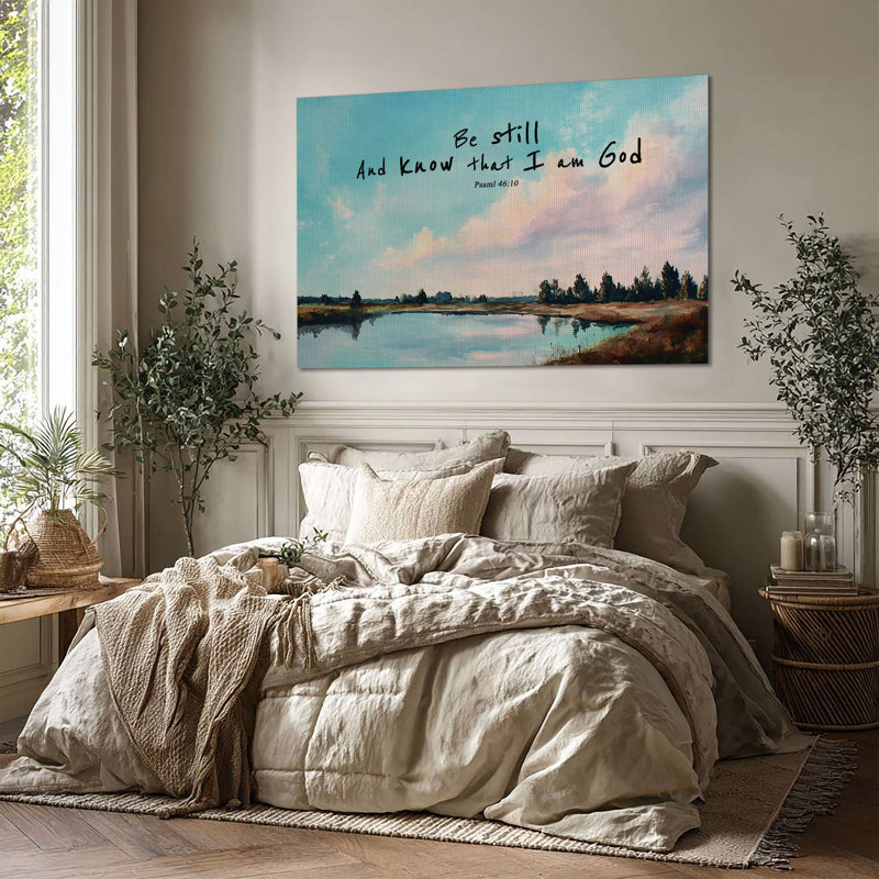 «Pastel Sky Blessing», art mural sur toile grand format - Décoration de salon, de chambre à coucher ou de bureau, 36"W x 24"H