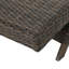  Ensemble de chaises longues d'extérieur en osier, chaises de patio inclinables réglables, rotin résistant aux intempéries, brun (ensemble de 2)