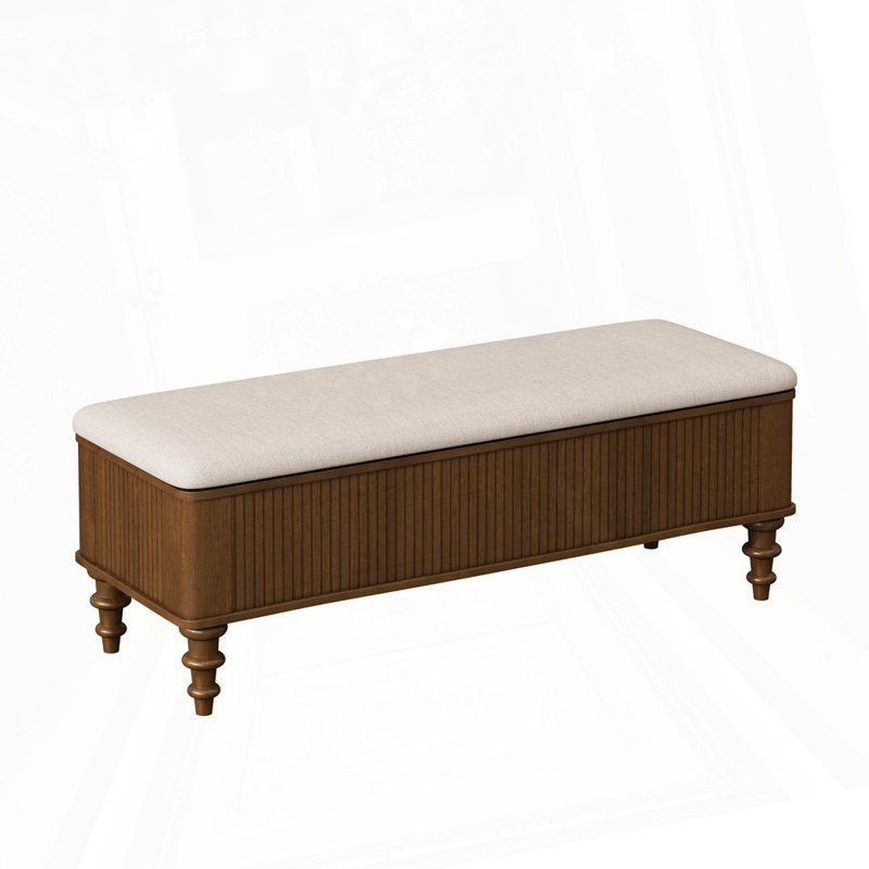 Banc de rangement multifonctionnel 50,8 po, Noyer