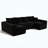 Black 130" Modular U-Shaped Cloud Sectional Sofa with Memory Foam, No Assembly Required