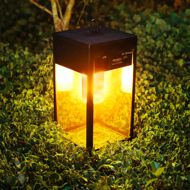 Solar Portable Lantern With Flame Effect