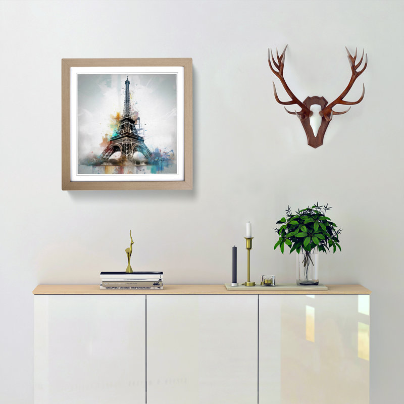 Single Picture Frame Print on Wood, Oak