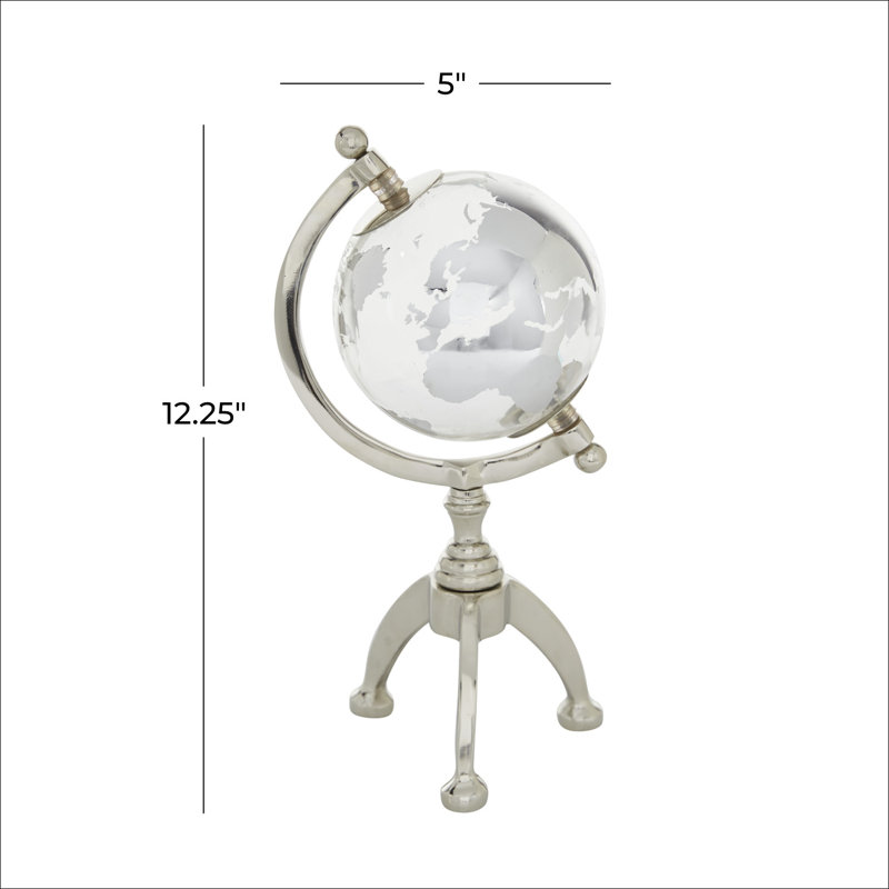 Globe terrestre en aluminium