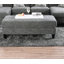 Repose-pieds de salon en tissu de chenille de style transitionnel gris et gris