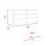 Commode double 6 tiroirs, plateau supérieur, blanc-1194441720