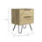 Light Oak 2-Drawer Rectangle Nightstand
